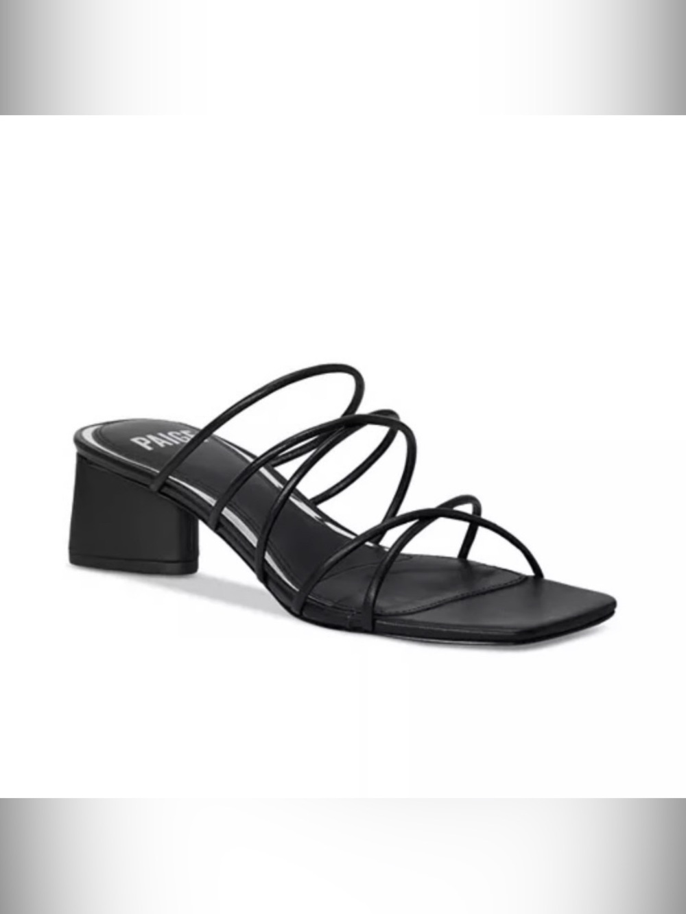 PAIGE Black Strappy Gemma Sandals
